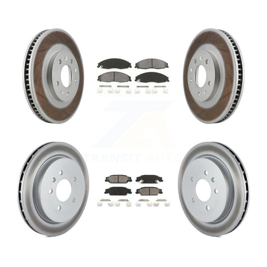 [Avant + Arrière] Kit de disque (revêtu) et plaquette (semi-métallique) de frein pour Cadillac CTS avec Standard Suspension KGS-100558