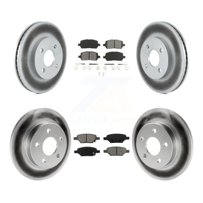 [Avant + Arrière] Kit de disque (revêtu) et plaquette (semi-métallique) de frein pour Pontiac G5 Pursuit avec Drum Brakes KGS-100559