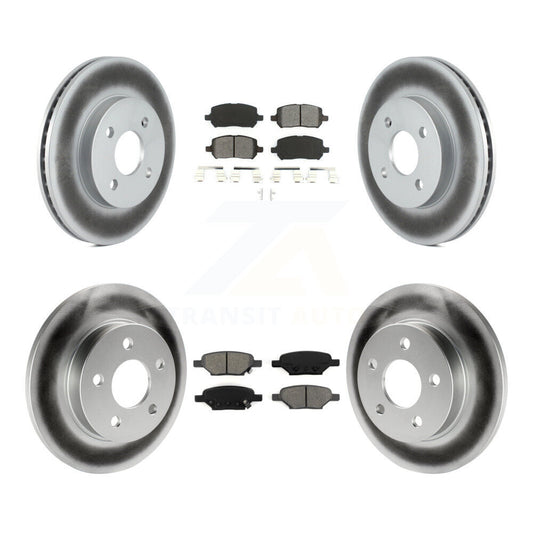 [Avant + Arrière] Kit de disque (revêtu) et plaquette (semi-métallique) de frein pour Pontiac G5 Pursuit avec Drum Brakes KGS-100559