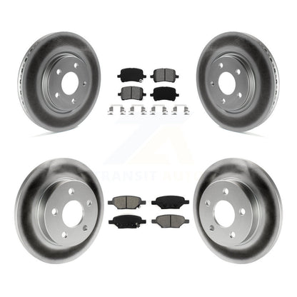 [Avant + Arrière] Kit de disque (revêtu) et plaquette (semi-métallique) de frein pour Chevrolet Cobalt Saturn Ion HHR Malibu Pontiac G6 Pursuit KGS-100560