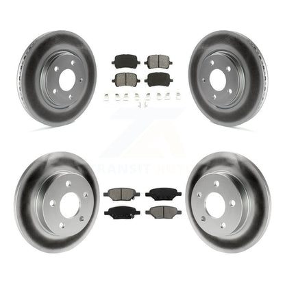 [Avant + Arrière] Kit de disque (revêtu) et plaquette (semi-métallique) de frein pour Chevrolet Malibu Pontiac G6 Cobalt Saturn Aura G5 KGS-100561