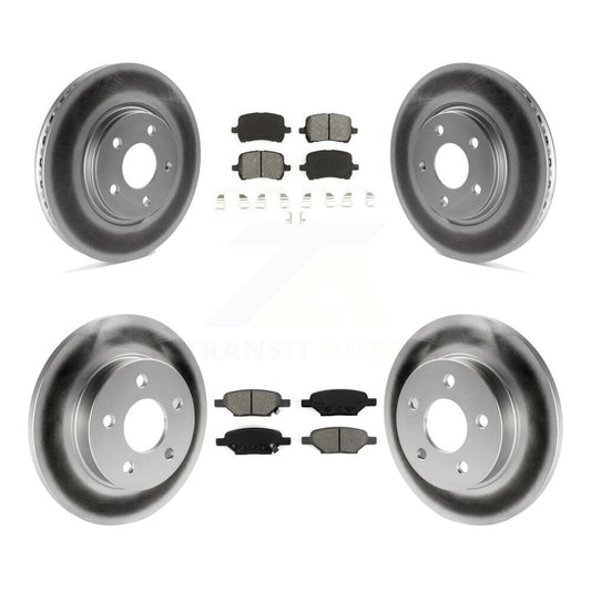 [Avant + Arrière] Kit de disque (revêtu) et plaquette (semi-métallique) de frein pour Chevrolet Malibu Pontiac G6 Cobalt Saturn Aura G5 KGS-100561