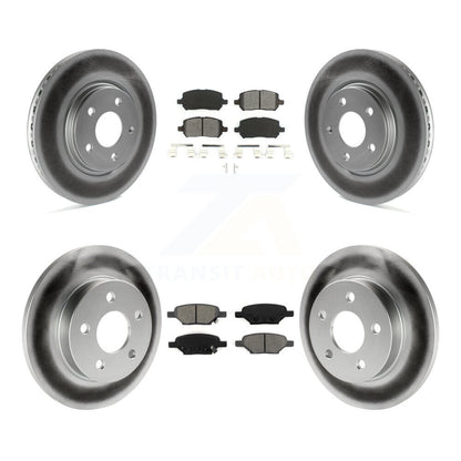 [Avant + Arrière] Kit de disque (revêtu) et plaquette (semi-métallique) de frein pour 2010 Pontiac G5 avec Brakes KGS-100562