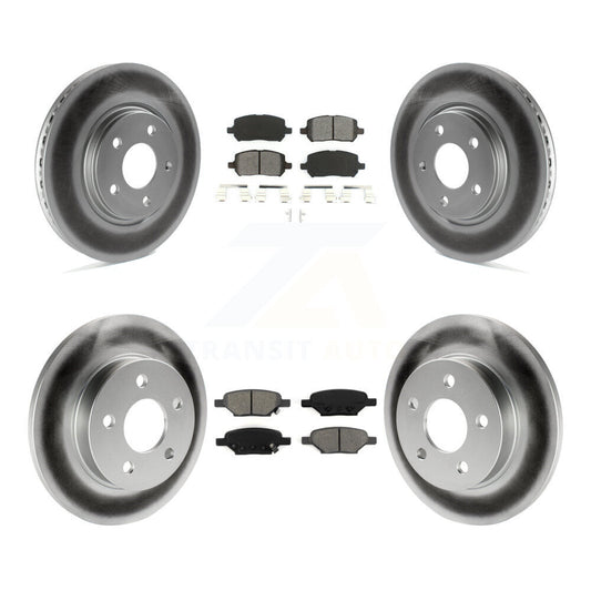 [Avant + Arrière] Kit de disque (revêtu) et plaquette (semi-métallique) de frein pour 2010 Pontiac G5 avec Brakes KGS-100562