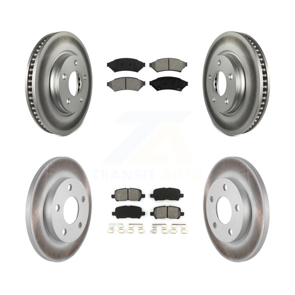 [Avant + Arrière] Kit de disque (revêtu) et plaquette (semi-métallique) de frein pour Pontiac Grand Prix Buick LaCrosse Allure KGS-100564