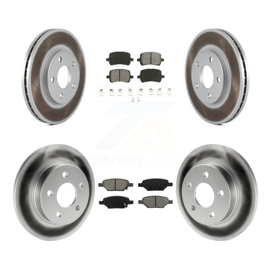 [Avant + Arrière] Kit de disque (revêtu) et plaquette (semi-métallique) de frein pour Chevrolet Malibu Pontiac G6 avec 276mm Diameter Rotor KGS-100566