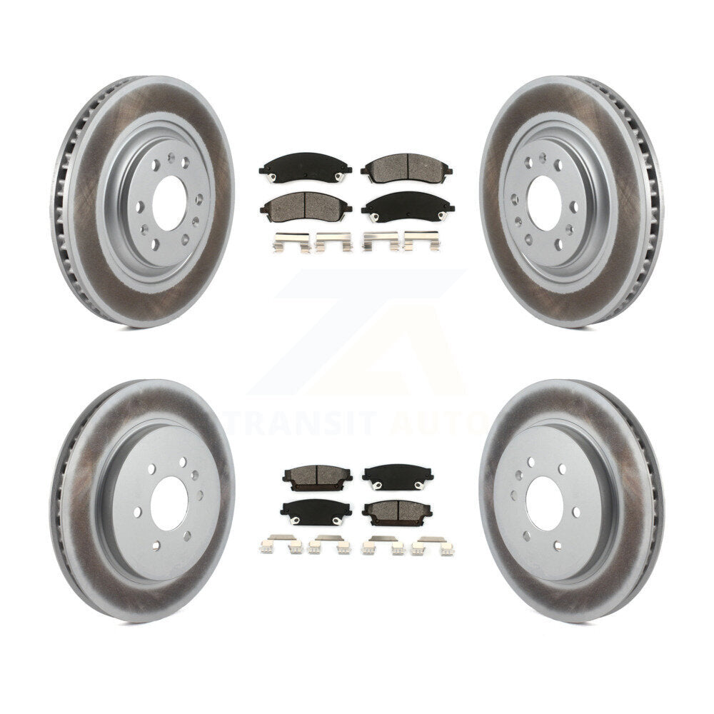 [Avant + Arrière] Kit de disque (revêtu) et plaquette (semi-métallique) de frein pour Cadillac SRX KGS-100567