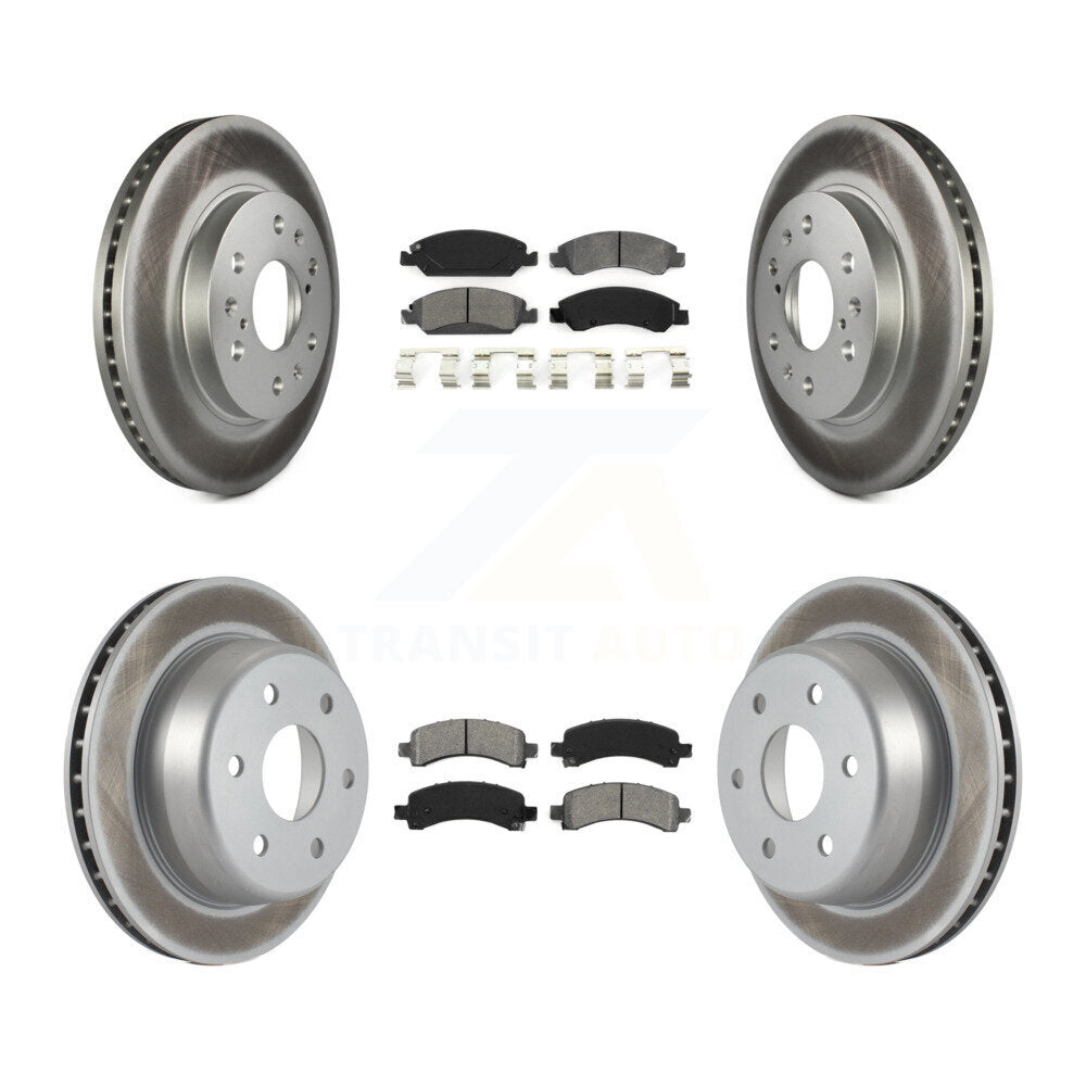 [Avant + Arrière] Kit de disque (revêtu) et plaquette (semi-métallique) de frein pour 2009-2014 Chevrolet Express 1500 GMC Savana KGS-100571