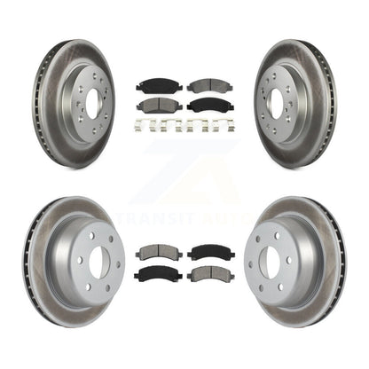 [Avant + Arrière] Kit de disque (revêtu) et plaquette (semi-métallique) de frein pour 2009-2014 Chevrolet Express 1500 GMC Savana KGS-100571
