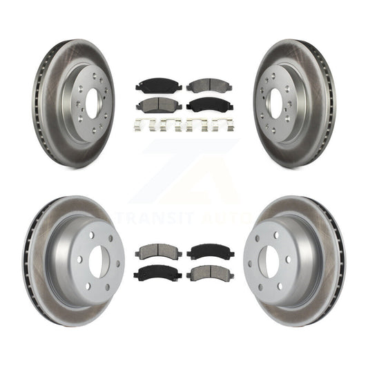 [Avant + Arrière] Kit de disque (revêtu) et plaquette (semi-métallique) de frein pour 2009-2014 Chevrolet Express 1500 GMC Savana KGS-100571