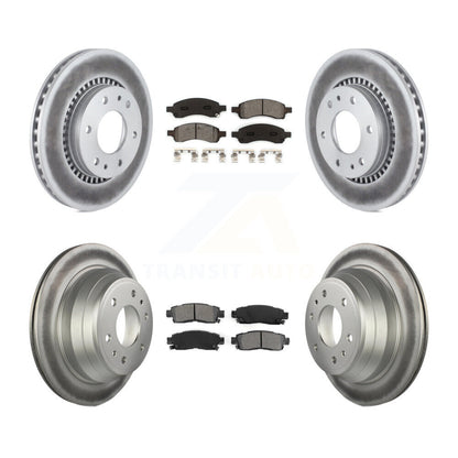 [Avant + Arrière] Kit de disque (revêtu) et plaquette (semi-métallique) de frein pour Chevrolet Trailblazer GMC Envoy Buick Rainier Isuzu Ascender KGS-100577
