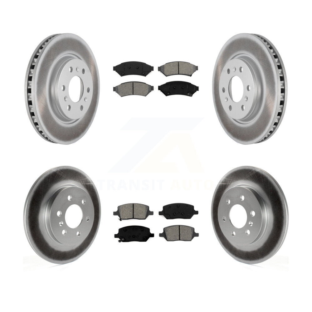 [Avant + Arrière] Kit de disque (revêtu) et plaquette (semi-métallique) de frein pour Chevrolet Uplander Buick Terraza Pontiac Montana Saturn Relay KGS-100578