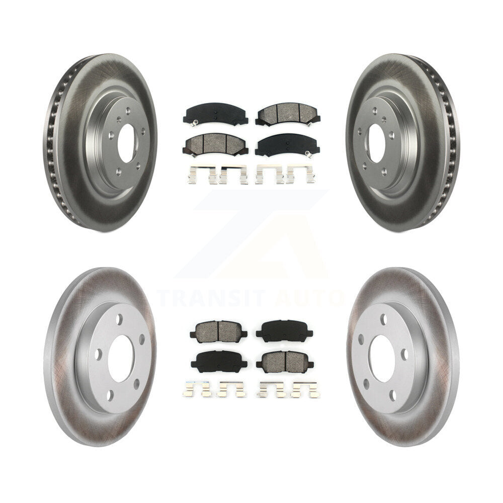 [Avant + Arrière] Kit de disque (revêtu) et plaquette (semi-métallique) de frein pour Chevrolet Impala Limited KGS-100579
