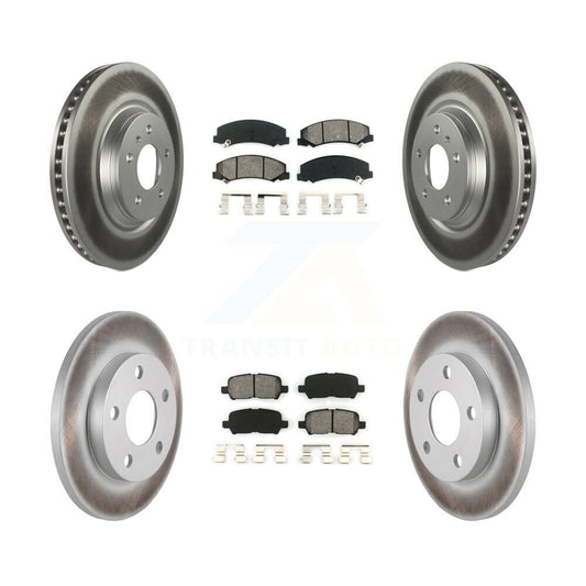 [Avant + Arrière] Kit de disque (revêtu) et plaquette (semi-métallique) de frein pour Chevrolet Impala Limited KGS-100579