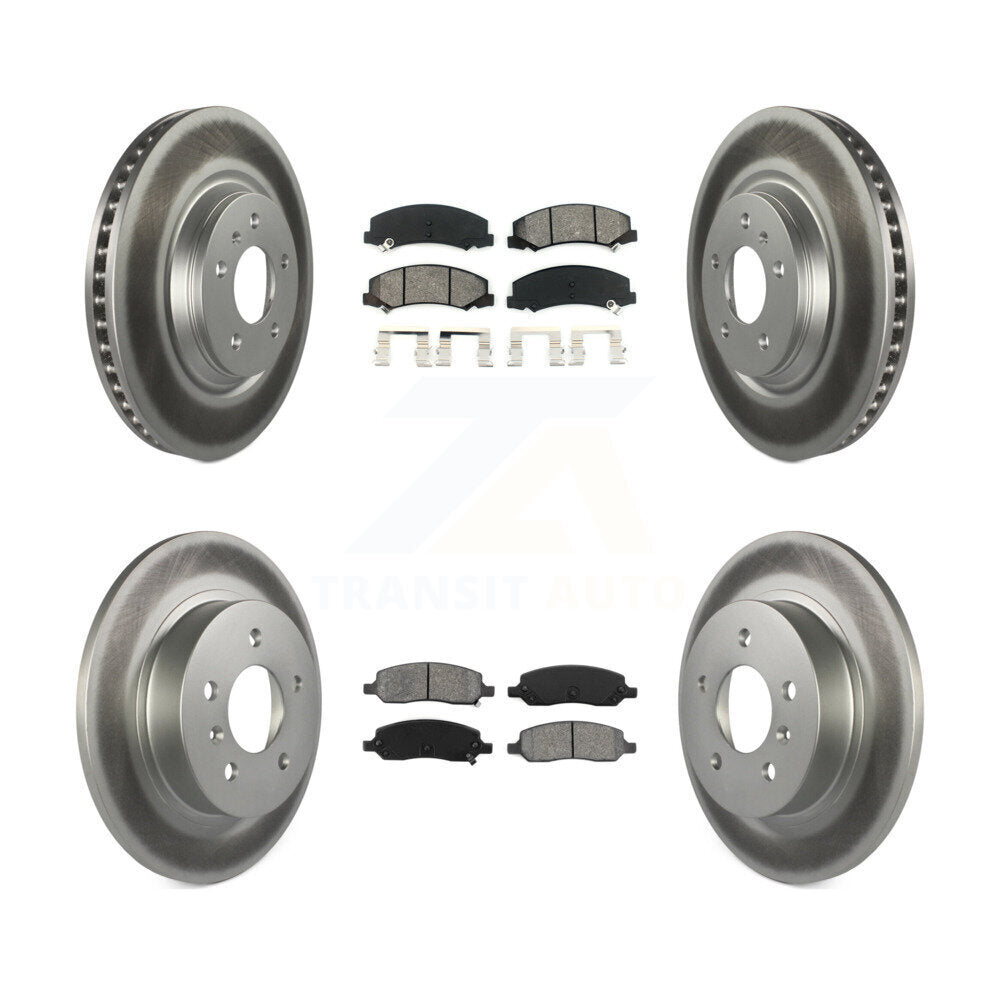 [Avant + Arrière] Kit de disque (revêtu) et plaquette (semi-métallique) de frein pour 2006-2011 Buick Lucerne Cadillac DTS KGS-100580