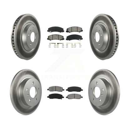 [Avant + Arrière] Kit de disque (revêtu) et plaquette (semi-métallique) de frein pour 2006-2011 Buick Lucerne Cadillac DTS KGS-100580