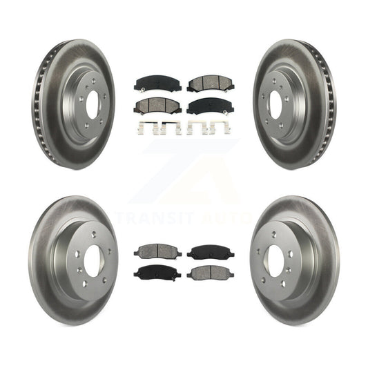 [Avant + Arrière] Kit de disque (revêtu) et plaquette (semi-métallique) de frein pour 2006-2011 Buick Lucerne Cadillac DTS KGS-100580