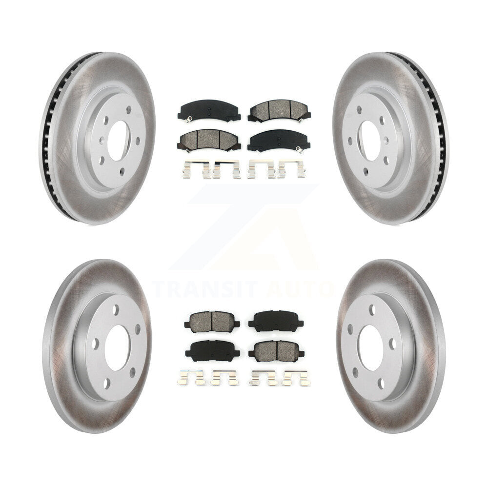 [Avant + Arrière] Kit de disque (revêtu) et plaquette (semi-métallique) de frein pour Chevrolet Impala Limited KGS-100581