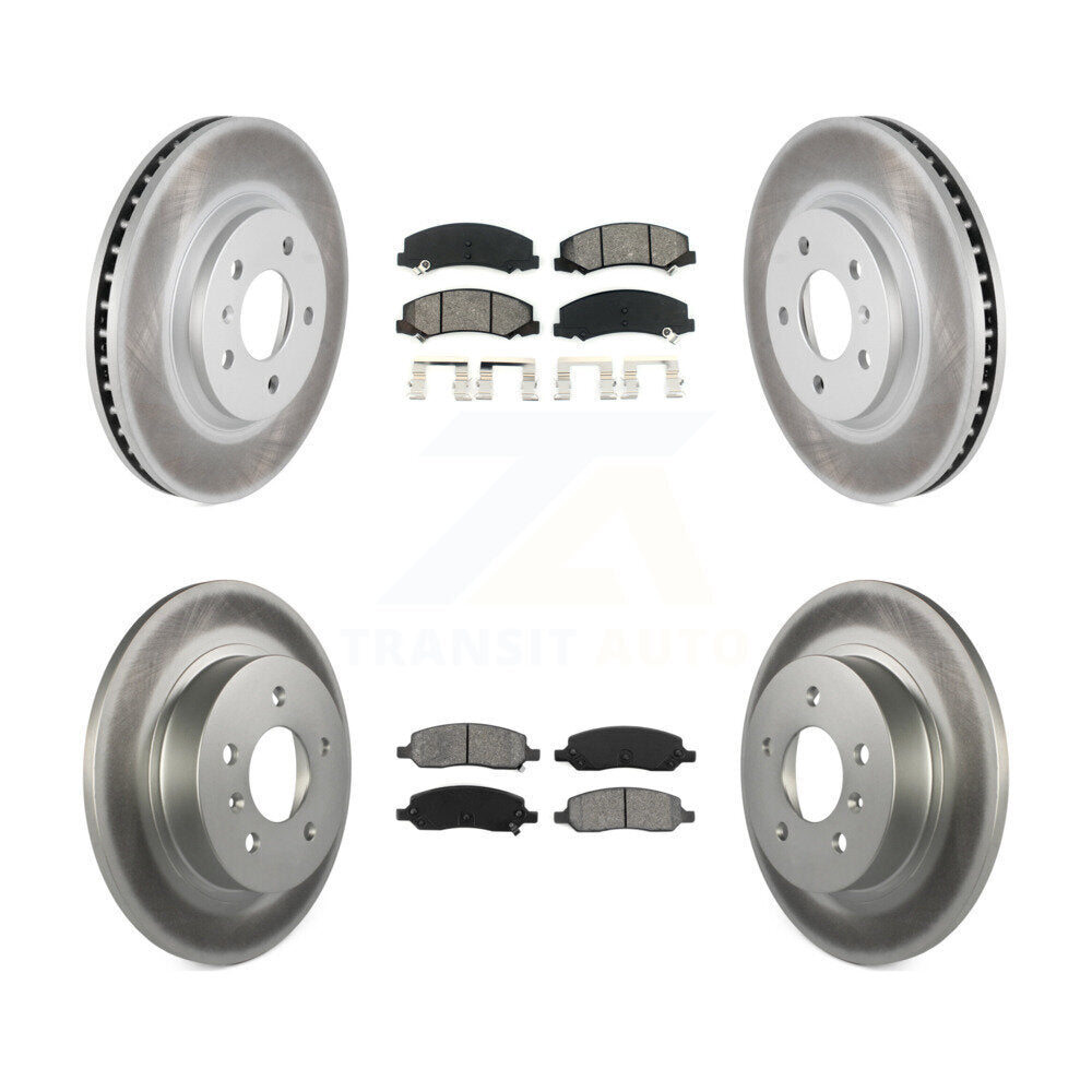 [Avant + Arrière] Kit de disque (revêtu) et plaquette (semi-métallique) de frein pour Buick Lucerne KGS-100582