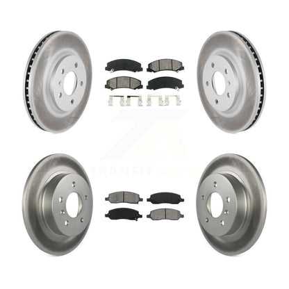 [Avant + Arrière] Kit de disque (revêtu) et plaquette (semi-métallique) de frein pour Buick Lucerne KGS-100582