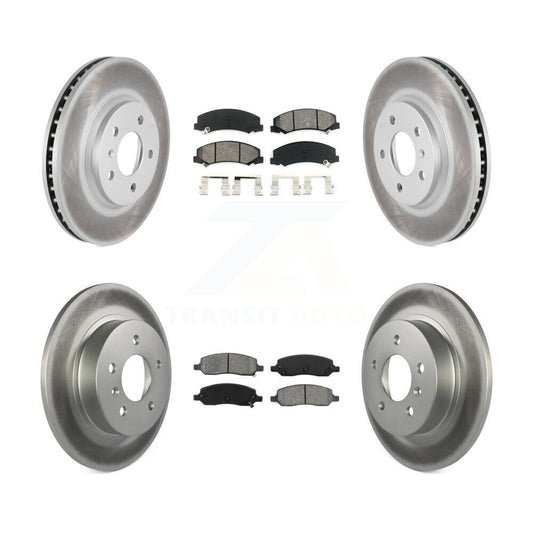 [Avant + Arrière] Kit de disque (revêtu) et plaquette (semi-métallique) de frein pour Buick Lucerne KGS-100582