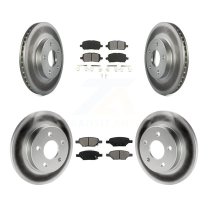 [Avant + Arrière] Kit de disque (revêtu) et plaquette (semi-métallique) de frein pour 2007-2010 Pontiac G5 avec Drum Brakes KGS-100584
