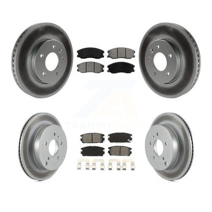 [Avant + Arrière] Kit de disque (revêtu) et plaquette (semi-métallique) de frein pour Chevrolet Equinox Saturn Vue Captiva Sport Pontiac Torrent Suzuki XL-7 KGS-100585