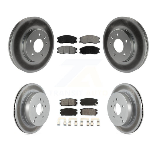 [Avant + Arrière] Kit de disque (revêtu) et plaquette (semi-métallique) de frein pour Chevrolet Equinox Saturn Vue Captiva Sport Pontiac Torrent Suzuki XL-7 KGS-100585