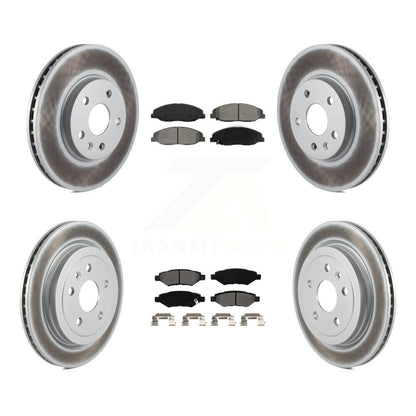 [Avant + Arrière] Kit de disque (revêtu) et plaquette (semi-métallique) de frein pour Cadillac CTS sans Heavy Duty Brakes KGS-100589