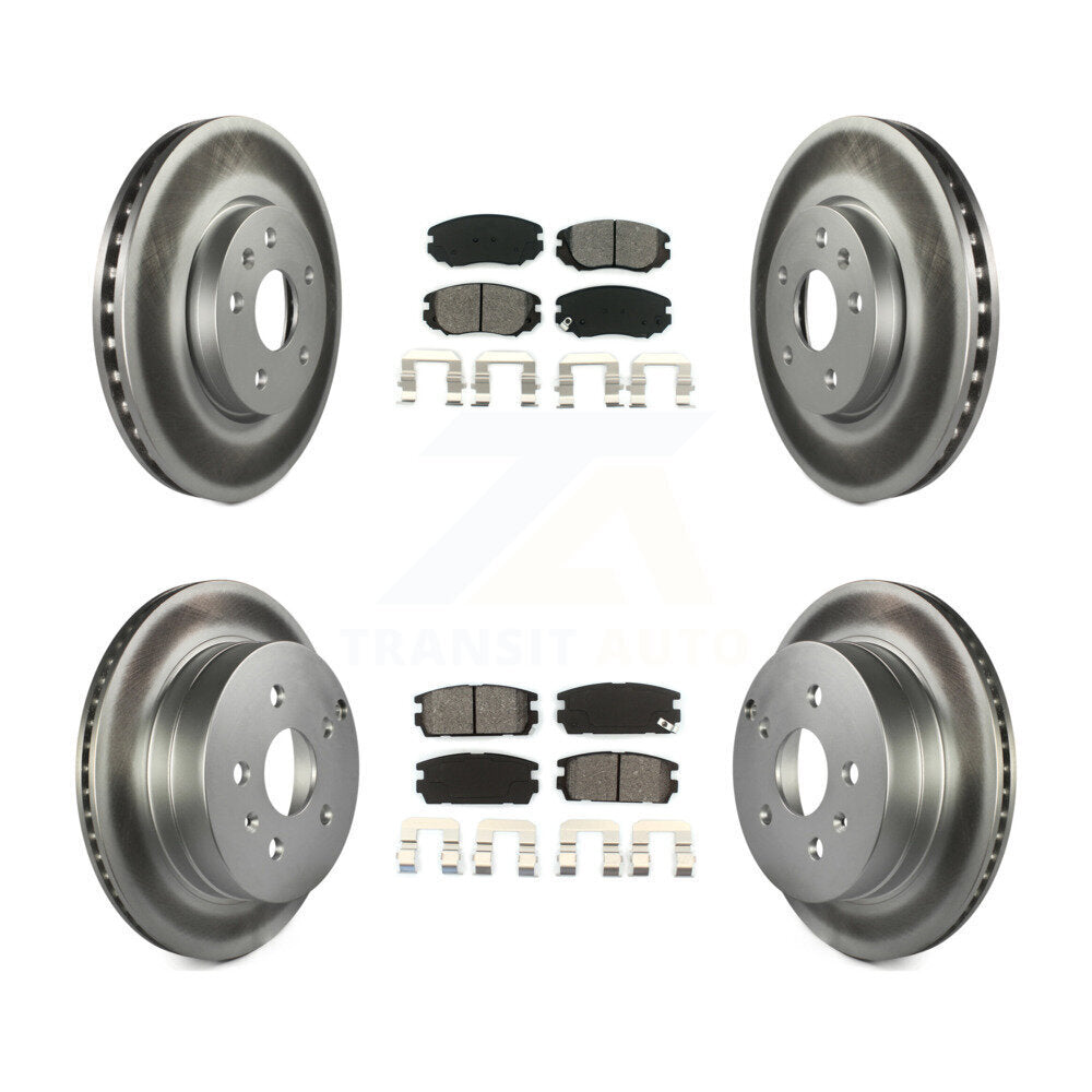 [Avant + Arrière] Kit de disque (revêtu) et plaquette (semi-métallique) de frein pour 2010-2017 Chevrolet Equinox GMC Terrain KGS-100590