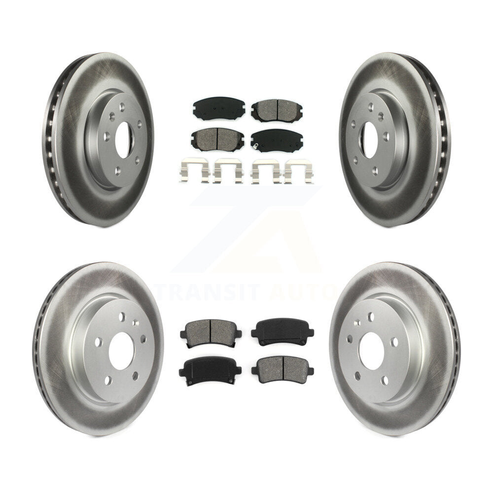 [Avant + Arrière] Kit de disque (revêtu) et plaquette (semi-métallique) de frein pour Chevrolet Malibu Impala Buick LaCrosse Limited Allure KGS-100591