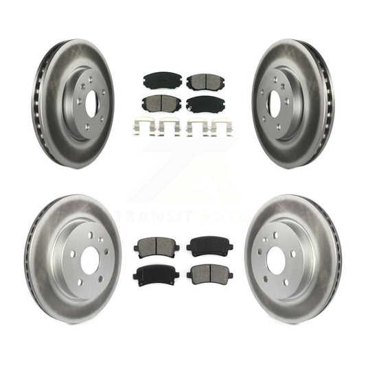 [Avant + Arrière] Kit de disque (revêtu) et plaquette (semi-métallique) de frein pour Chevrolet Malibu Impala Buick LaCrosse Limited Allure KGS-100591