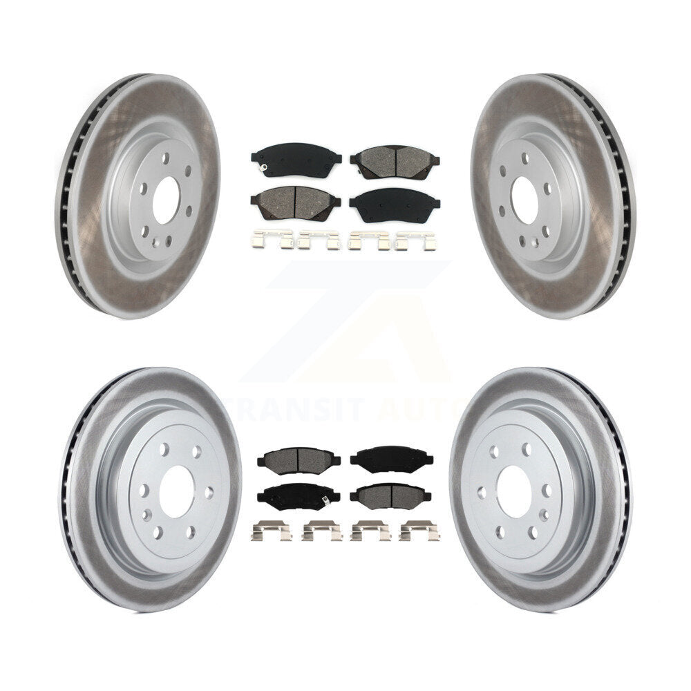 [Avant + Arrière] Kit de disque (revêtu) et plaquette (semi-métallique) de frein pour Cadillac SRX Saab 9-4X KGS-100592