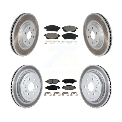 [Avant + Arrière] Kit de disque (revêtu) et plaquette (semi-métallique) de frein pour Cadillac SRX Saab 9-4X KGS-100592