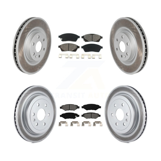 [Avant + Arrière] Kit de disque (revêtu) et plaquette (semi-métallique) de frein pour Cadillac SRX Saab 9-4X KGS-100592