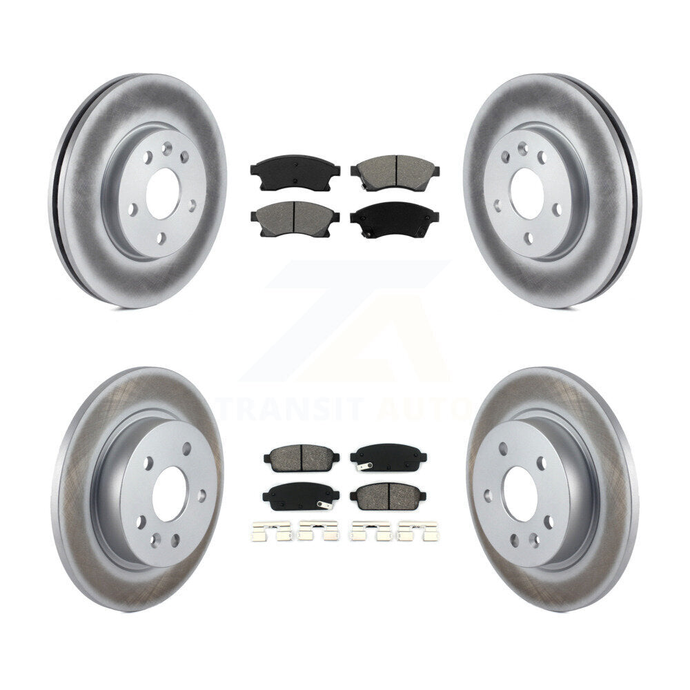 [Avant + Arrière] Kit de disque (revêtu) et plaquette (semi-métallique) de frein pour Chevrolet Cruze Sonic Limited KGS-100593