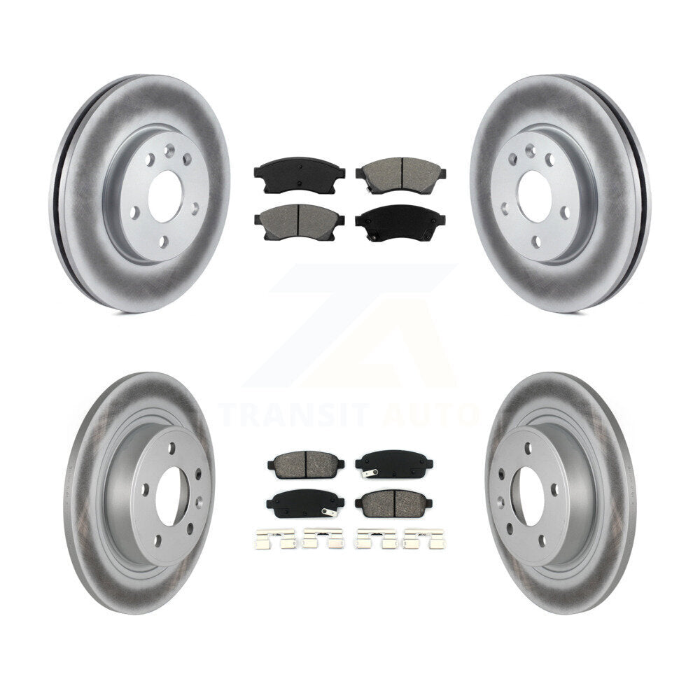 [Avant + Arrière] Kit de disque (revêtu) et plaquette (semi-métallique) de frein pour 2013 Chevrolet Cruze avec 292mm Diameter Rotor KGS-100594