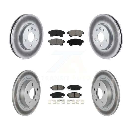 [Avant + Arrière] Kit de disque (revêtu) et plaquette (semi-métallique) de frein pour 2013 Chevrolet Cruze avec 292mm Diameter Rotor KGS-100594