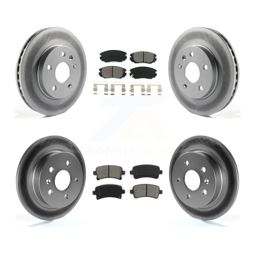 [Avant + Arrière] Kit de disque (revêtu) et plaquette (semi-métallique) de frein pour Chevrolet Malibu Limited KGS-100595