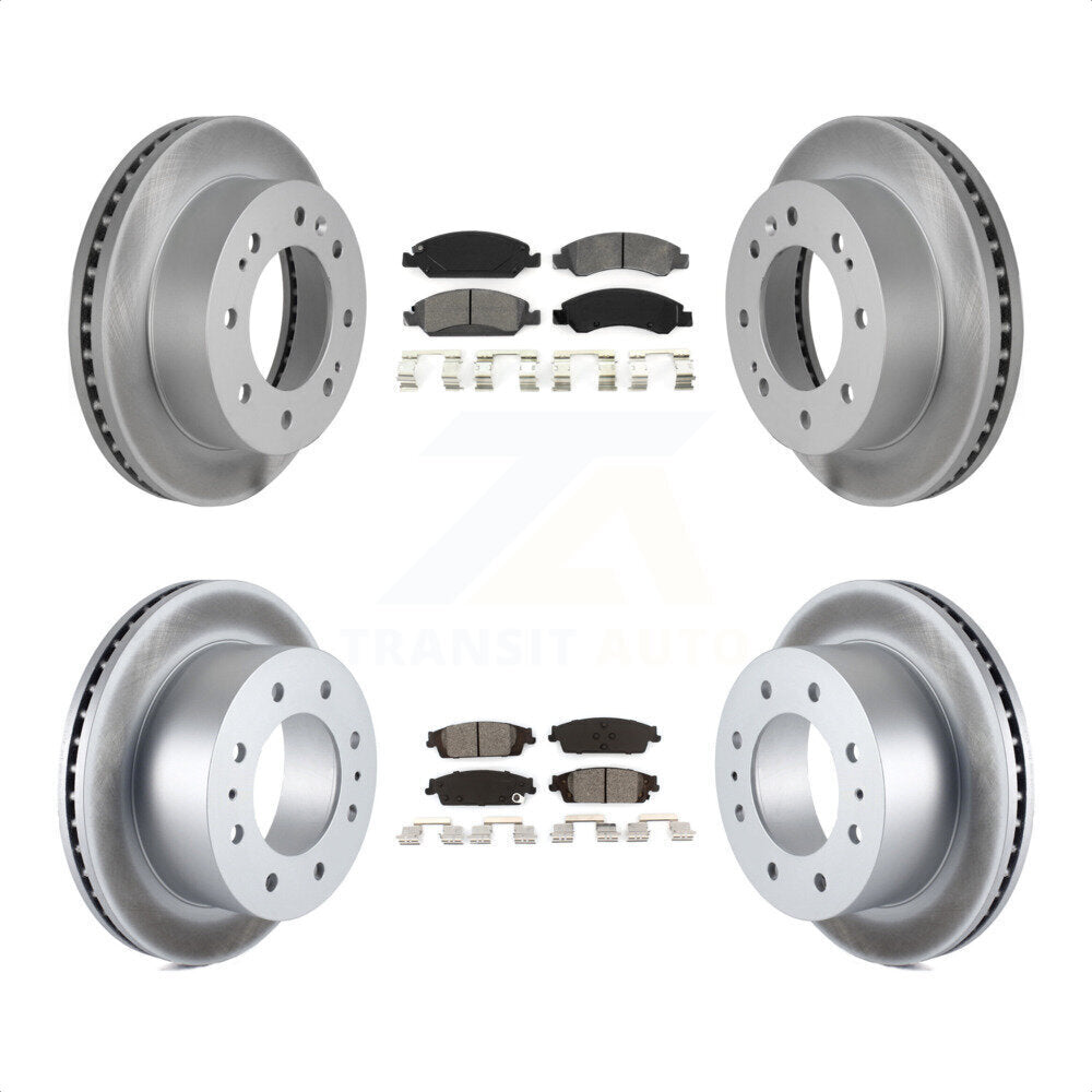 [Avant + Arrière] Kit de disque (revêtu) et plaquette (semi-métallique) de frein pour Chevrolet Suburban KGS-100597 par Transit Auto