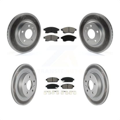 [Avant + Arrière] Kit de disque (revêtu) et plaquette (semi-métallique) de frein pour Chevrolet Cruze Buick Verano Volt Orlando KGS-100598 par Transit Auto