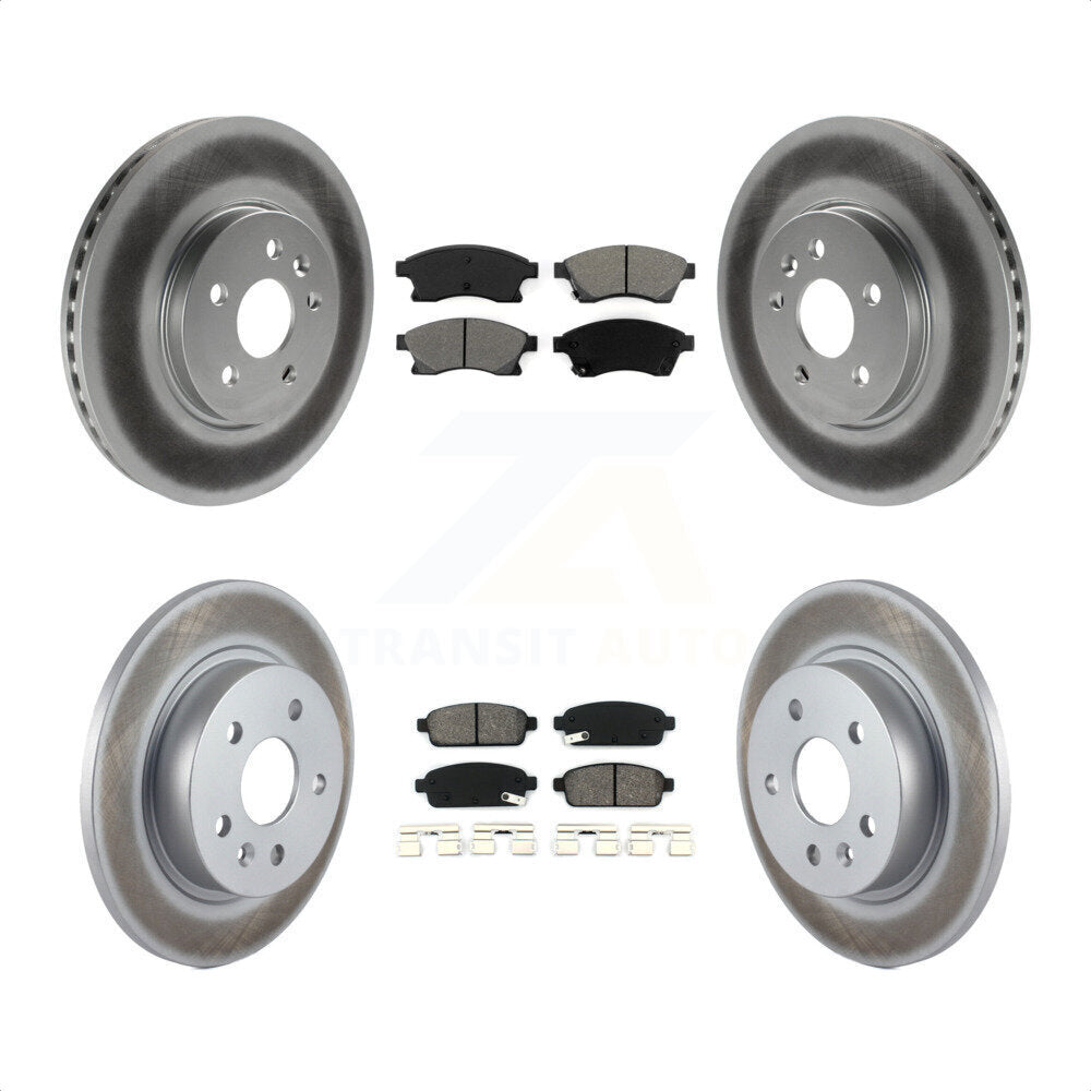 [Avant + Arrière] Kit de disque (revêtu) et plaquette (semi-métallique) de frein pour Chevrolet Buick Encore Trax Sonic KGS-100599 par Transit Auto