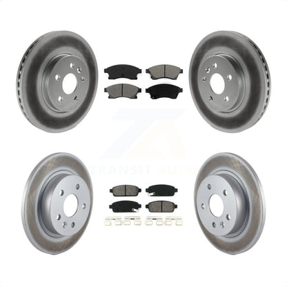 [Avant + Arrière] Kit de disque (revêtu) et plaquette (semi-métallique) de frein pour Chevrolet Buick Encore Trax Sonic KGS-100599 par Transit Auto