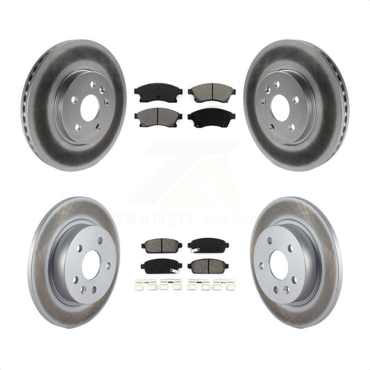 [Avant + Arrière] Kit de disque (revêtu) et plaquette (semi-métallique) de frein pour Chevrolet Buick Encore Trax Sonic KGS-100599 par Transit Auto