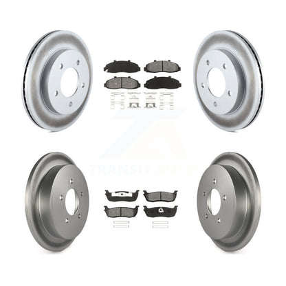 [Avant + Arrière] Kit de disque (revêtu) et plaquette (semi-métallique) de frein pour Ford F-150 Heritage avec 5 Lug Wheels 4WD KGS-100603