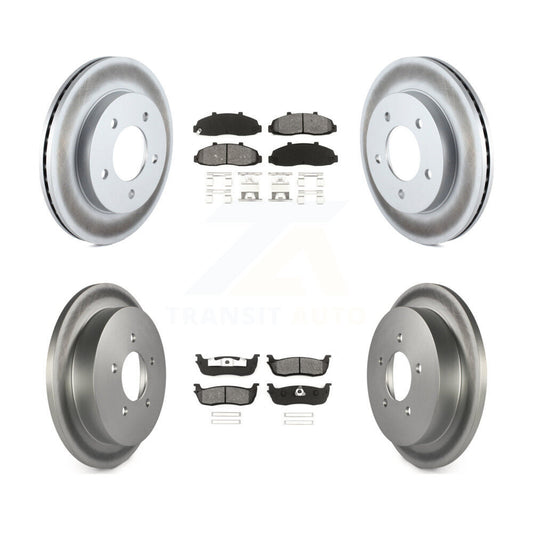 [Avant + Arrière] Kit de disque (revêtu) et plaquette (semi-métallique) de frein pour Ford F-150 Heritage avec 5 Lug Wheels 4WD KGS-100603