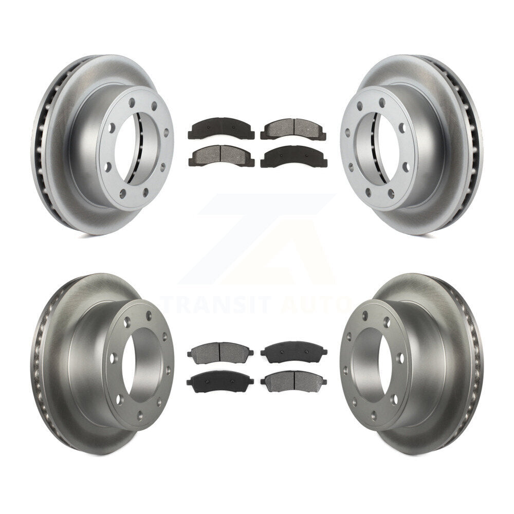 [Avant + Arrière] Kit de disque (revêtu) et plaquette (semi-métallique) de frein pour Ford F-250 Super Duty Excursion 4WD KGS-100606