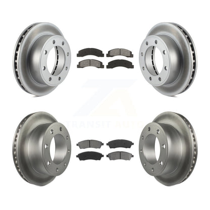 [Avant + Arrière] Kit de disque (revêtu) et plaquette (semi-métallique) de frein pour Ford F-250 Super Duty Excursion 4WD KGS-100606