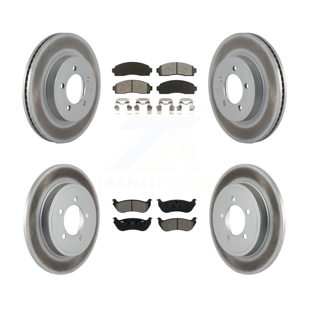 [Avant + Arrière] Kit de disque (revêtu) et plaquette (semi-métallique) de frein pour Ford Explorer Mercury Mountaineer KGS-100607
