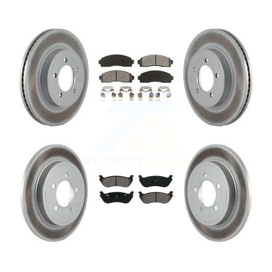 [Avant + Arrière] Kit de disque (revêtu) et plaquette (semi-métallique) de frein pour Ford Explorer Mercury Mountaineer KGS-100607